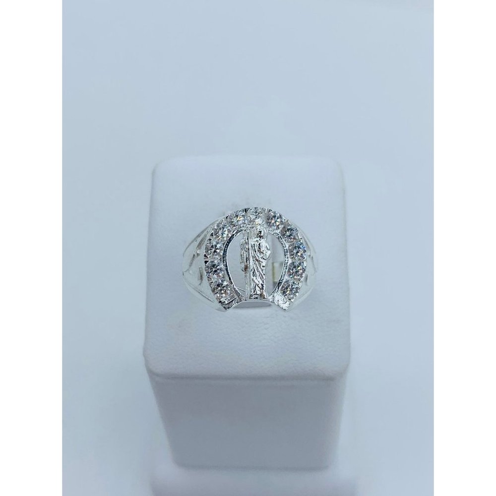925 Sterling Silver Ring San Judas - Saint Jude in a horseshoe Size 10.5